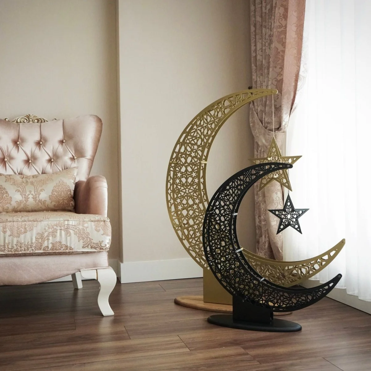 Crescent Moon & Star Ramadan Decor - Metal Islamic Home Decoration - Image 12