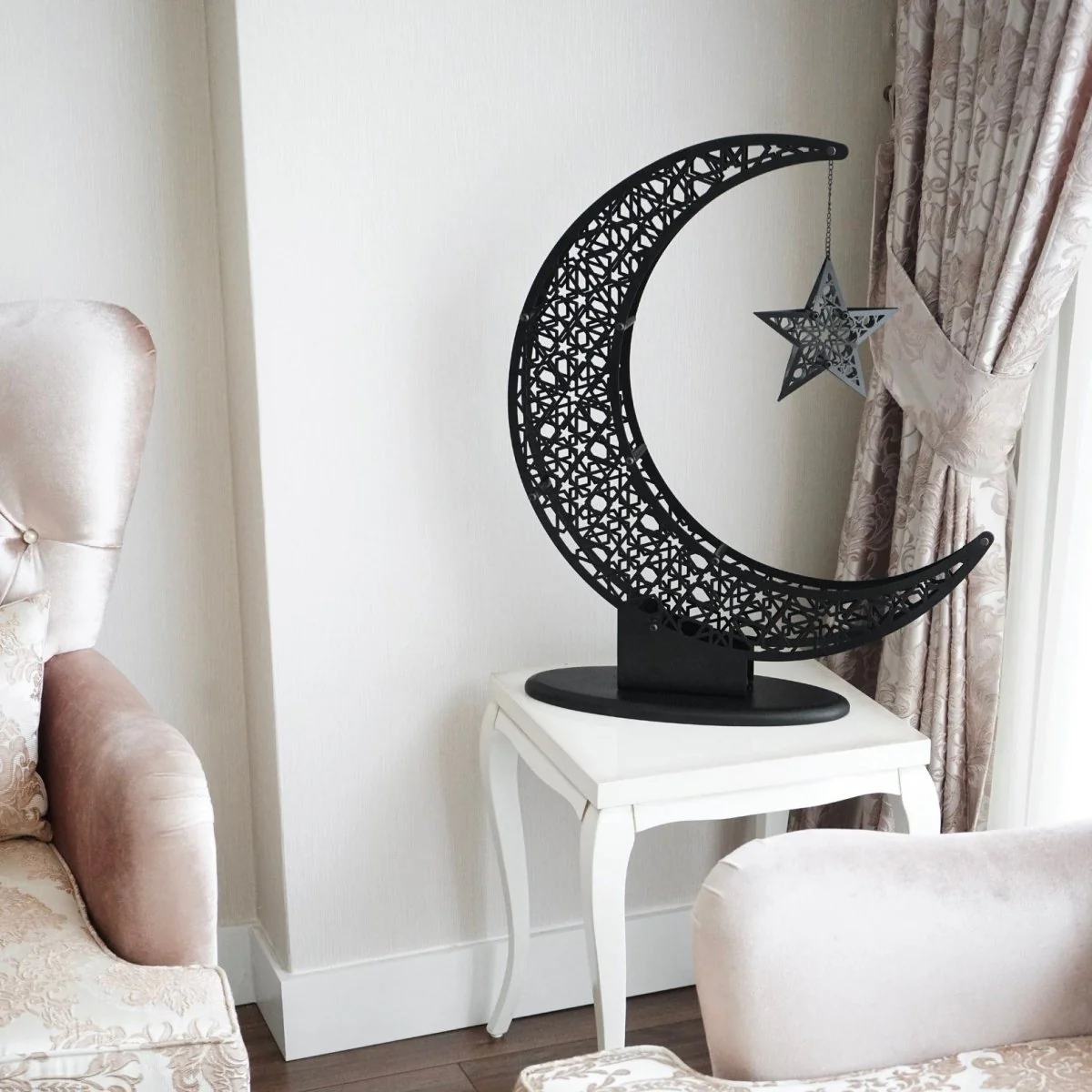 Crescent Moon & Star Ramadan Decor - Metal Islamic Home Decoration - Image 15