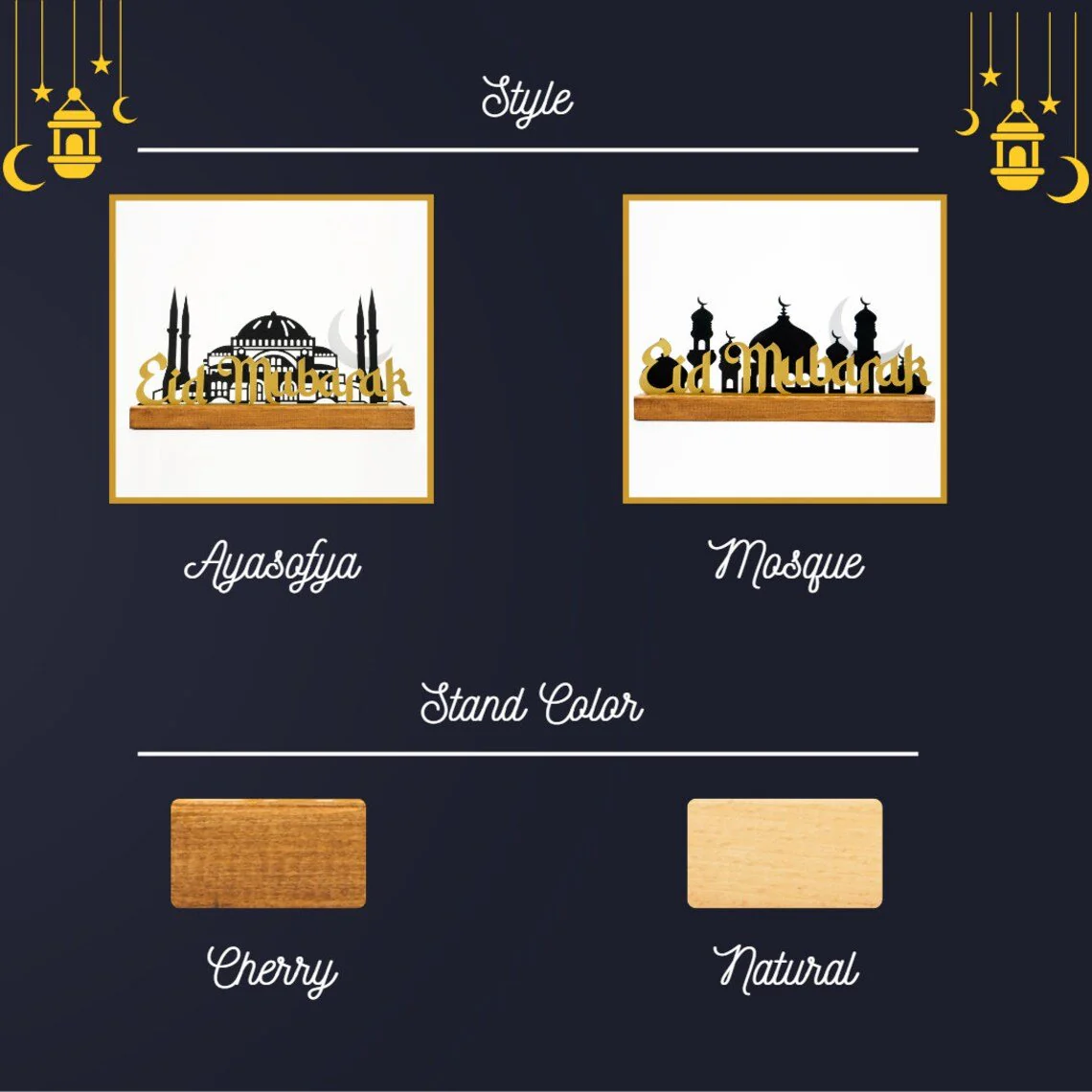 Eid Mubarak | Hagia Sophia & Mosque Design - Islamic Gift Table Art - Image 7