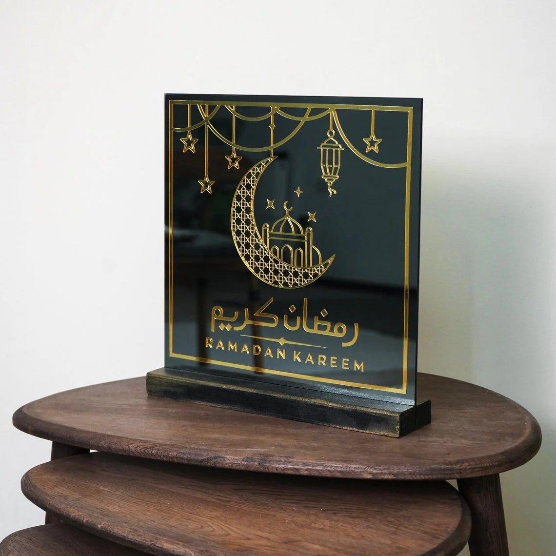Ramadan Kareem - Islamic Gift Table Decoration - Tempered Glass - Image 2