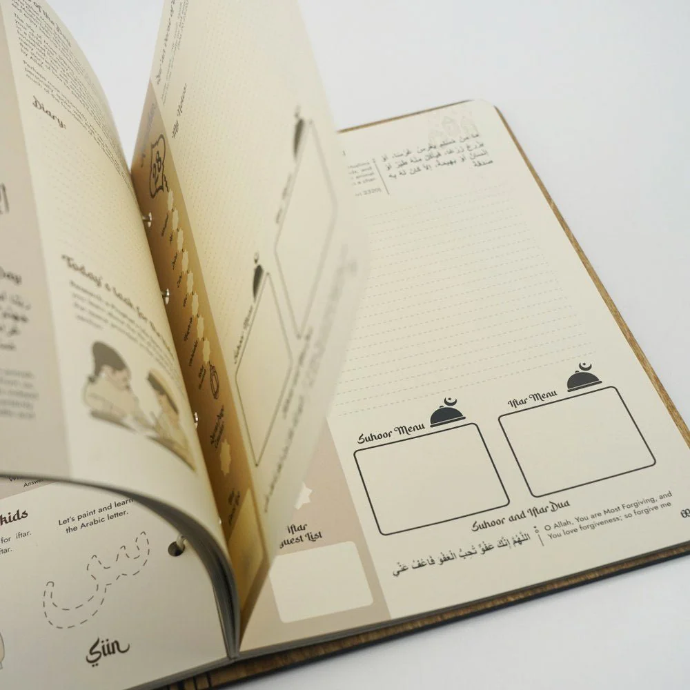 Ramadan Journal for Family Wooden Cover Journal Ramadan Planner - Islamic Gift - Image 5