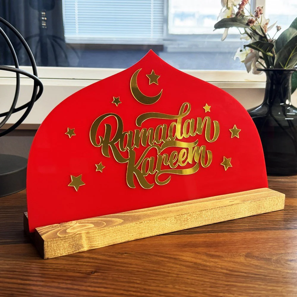 Ramadan Kareem Written Tabletop Decor - Islamic Gift Ramadan Decor - Image 4