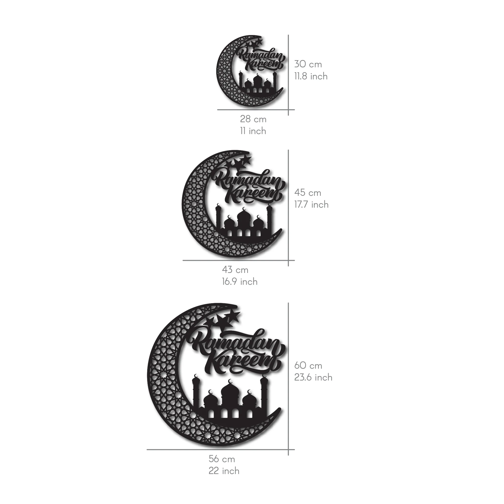 Ramadan Kareem - Wooden Islamic Wall Art | Muslim Gift Lunate Decor - Image 15