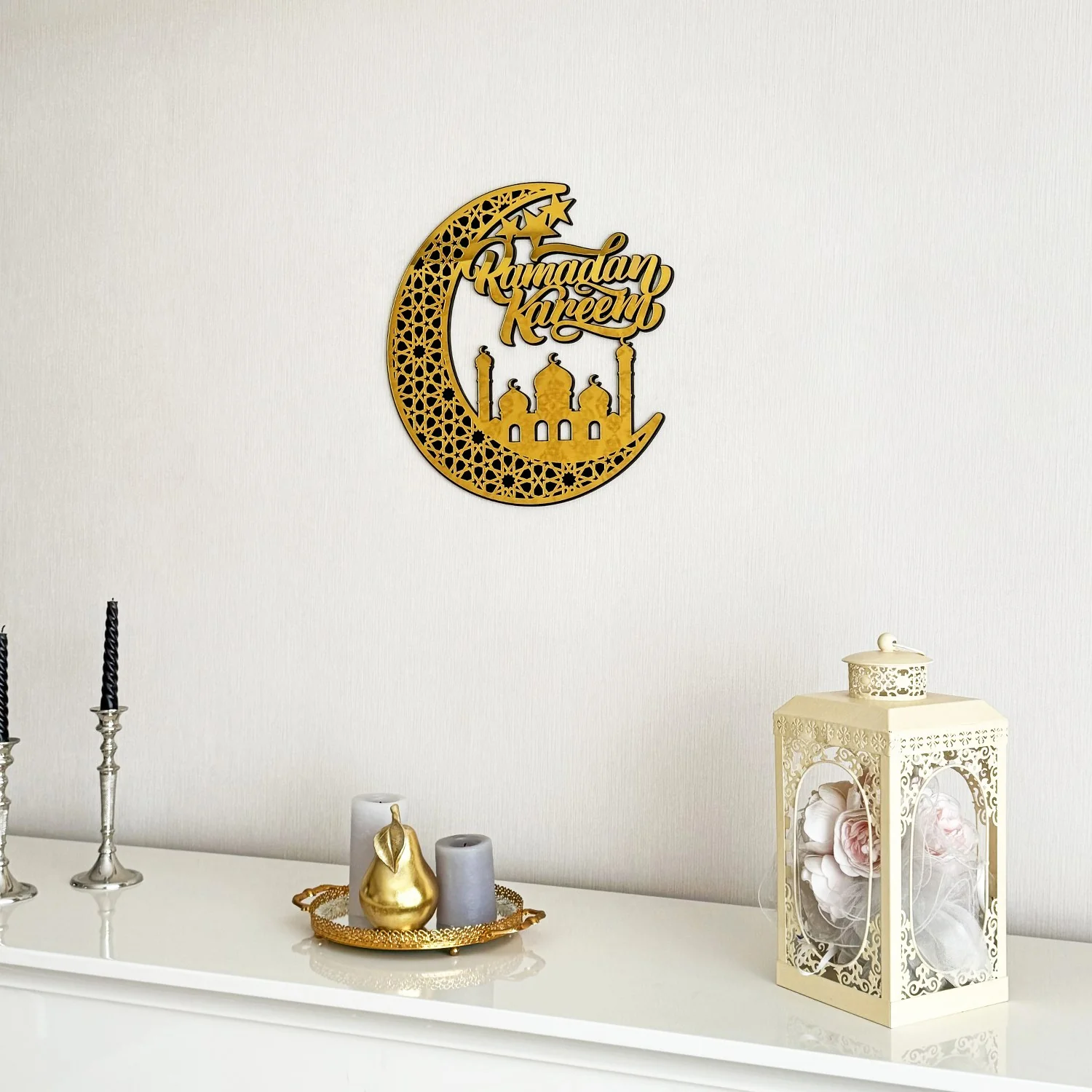 Ramadan Kareem - Wooden Islamic Wall Art | Muslim Gift Lunate Decor - Image 7