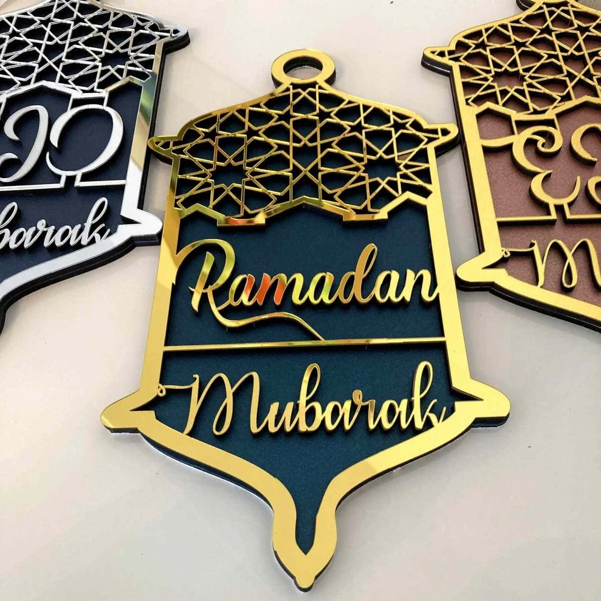 Ramadan Mubarak & Eid Mubarak Sign - Wooden Islamic Wall Art | Muslim Gift - Image 10
