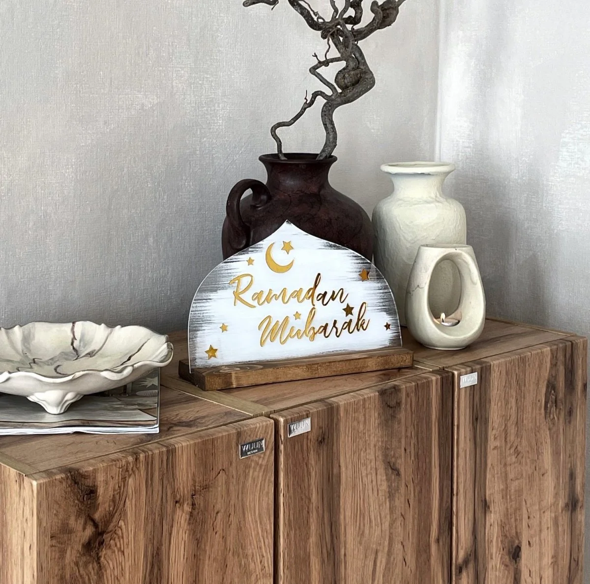 Ramadan Mubarak - Islamic Table Decor for Muslim Gift