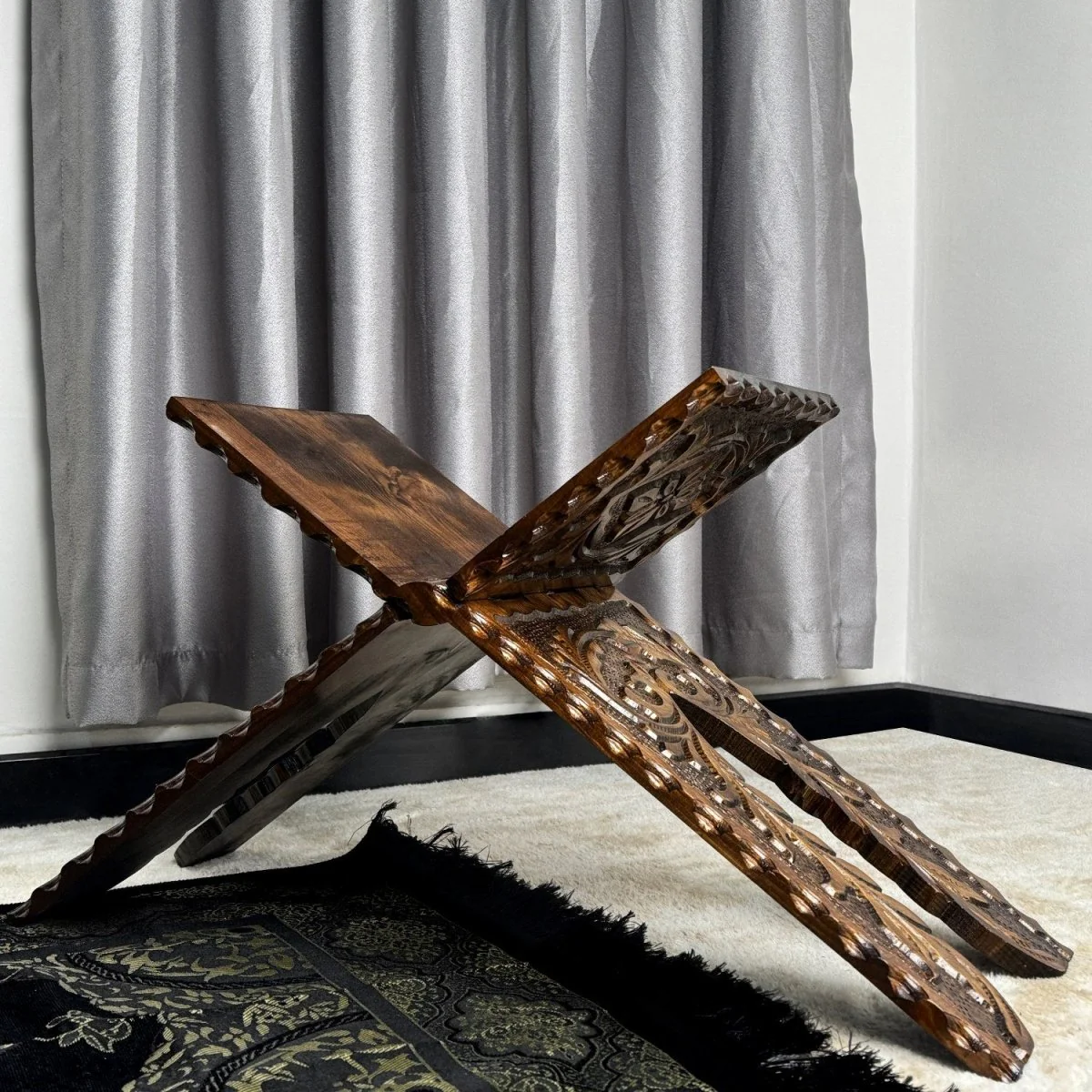Handcarved Wooden Quran Stand - Islamic Gift | Quran Holder & Quran Rehal - Image 5