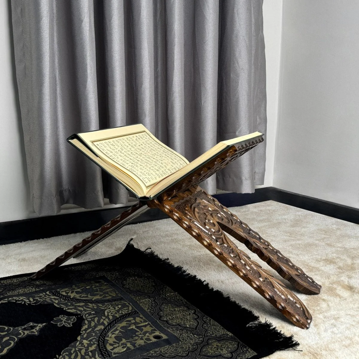 Handcarved Wooden Quran Stand - Islamic Gift | Quran Holder & Quran Rehal - Image 6