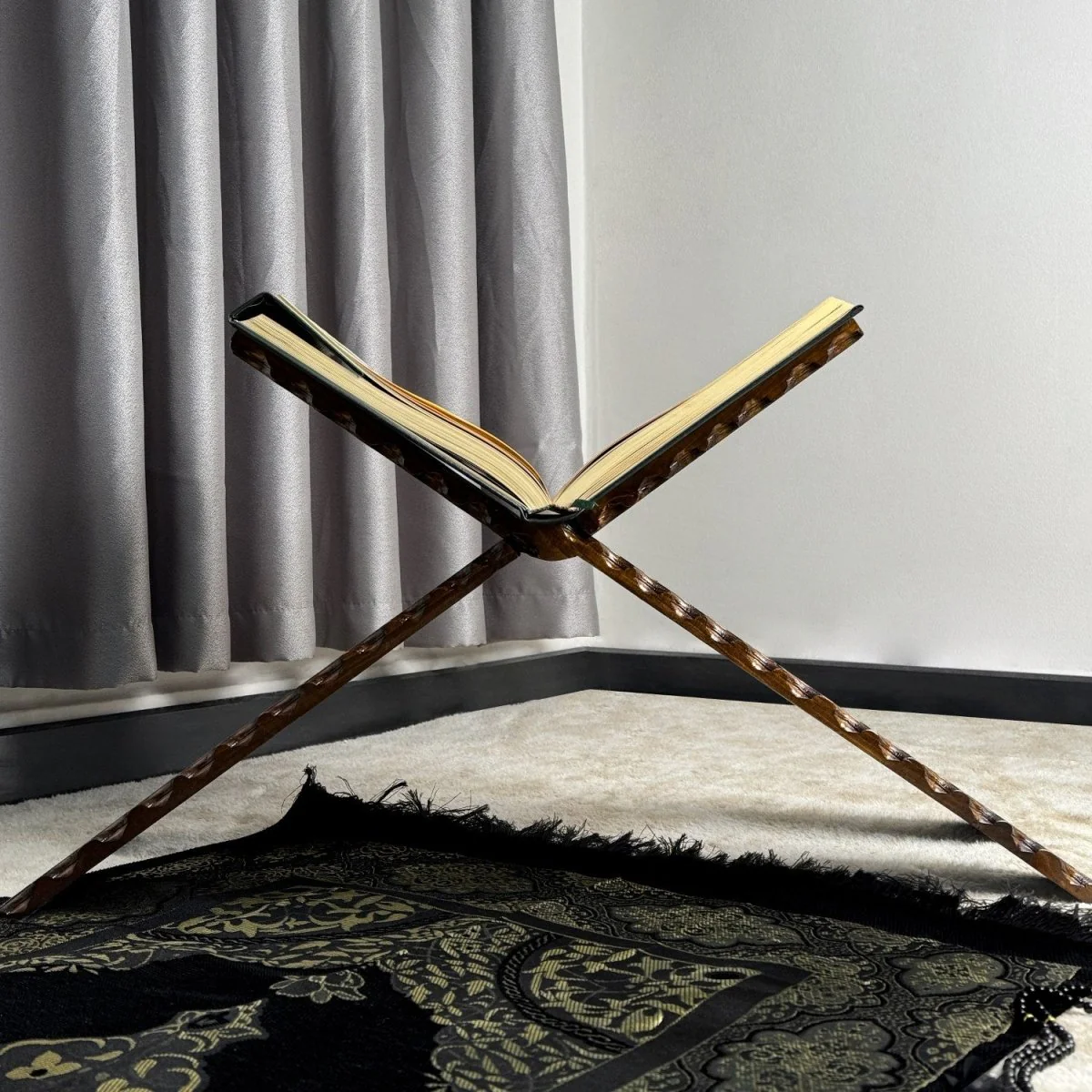 Handcarved Wooden Quran Stand - Islamic Gift | Quran Holder & Quran Rehal - Image 8