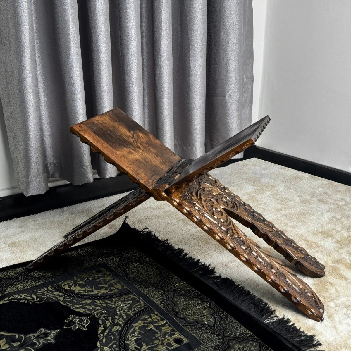 Handcarved Wooden Quran Stand - Islamic Gift | Quran Holder & Quran Rehal - Image 9