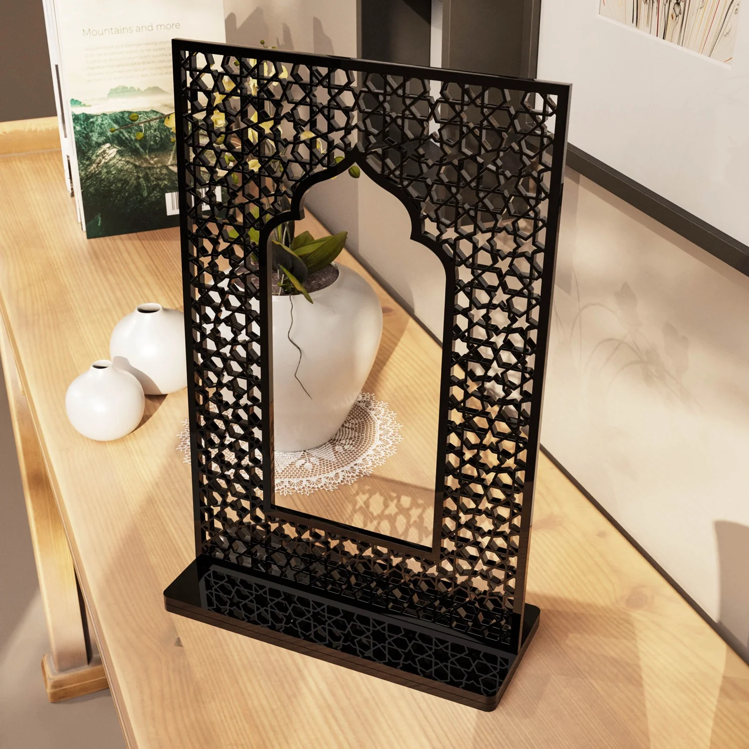 Islamic Mihrab Tabletop Decor – Modern Mosque Arch Art - Image 2