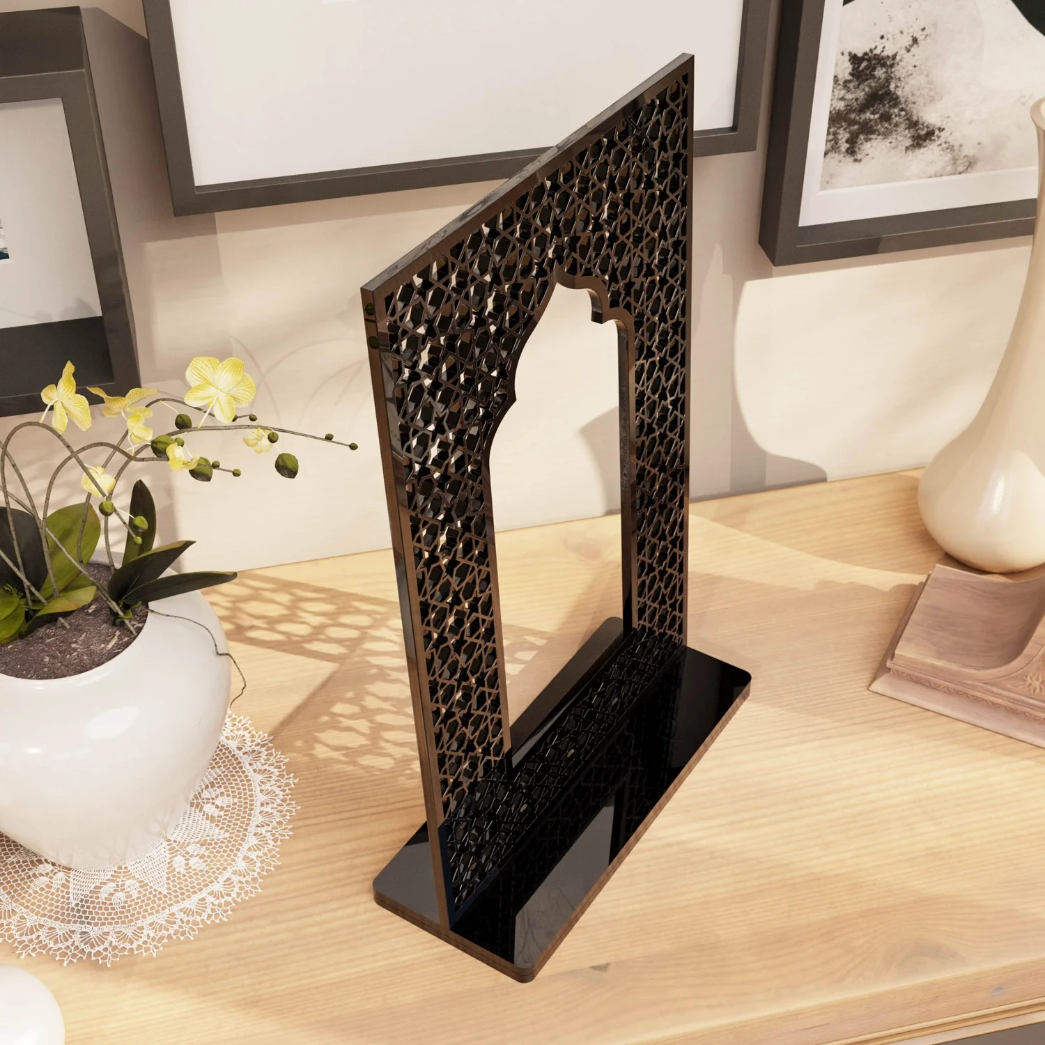 Islamic Mihrab Tabletop Decor – Modern Mosque Arch Art - Image 8