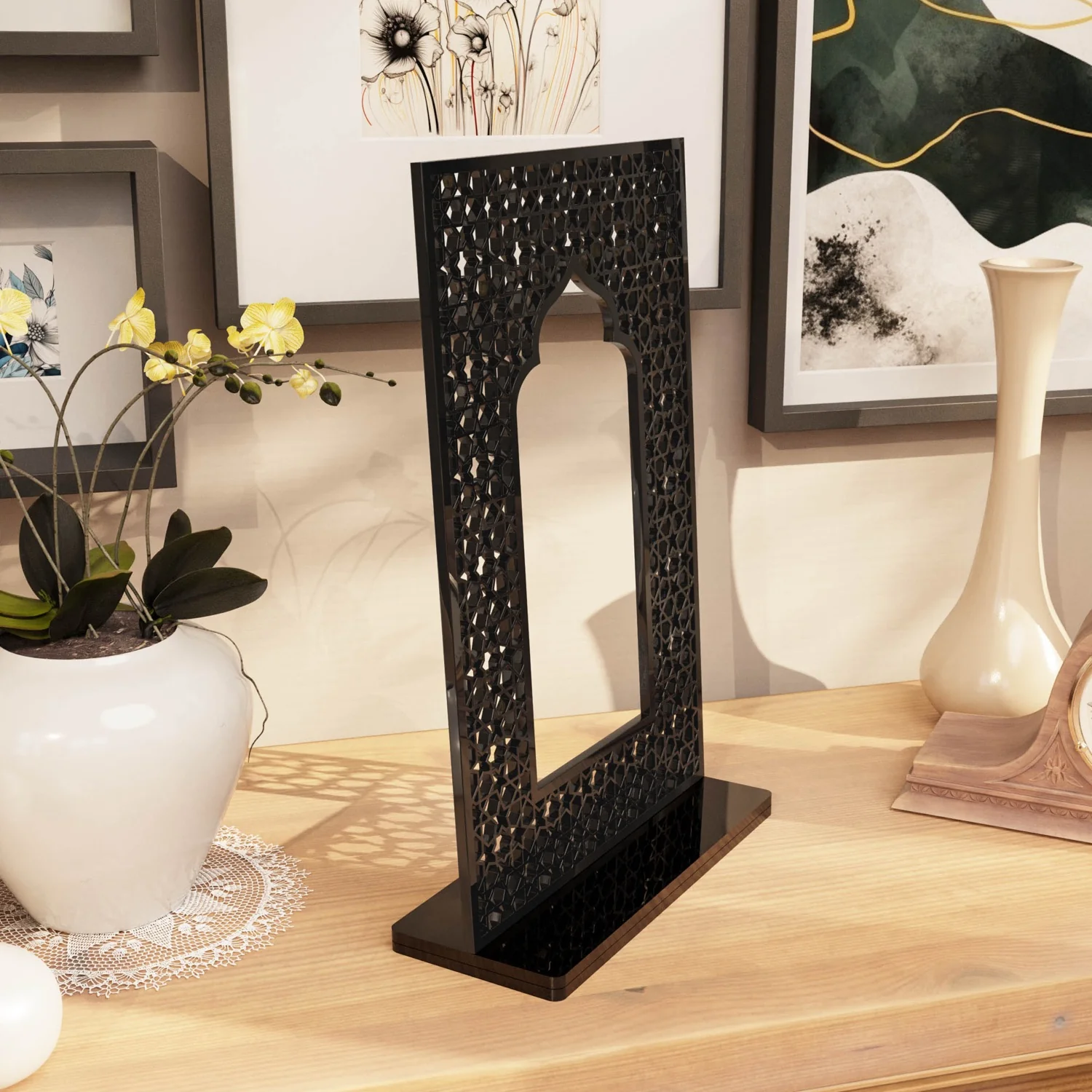 Islamic Mihrab Tabletop Decor – Modern Mosque Arch Art - Image 9