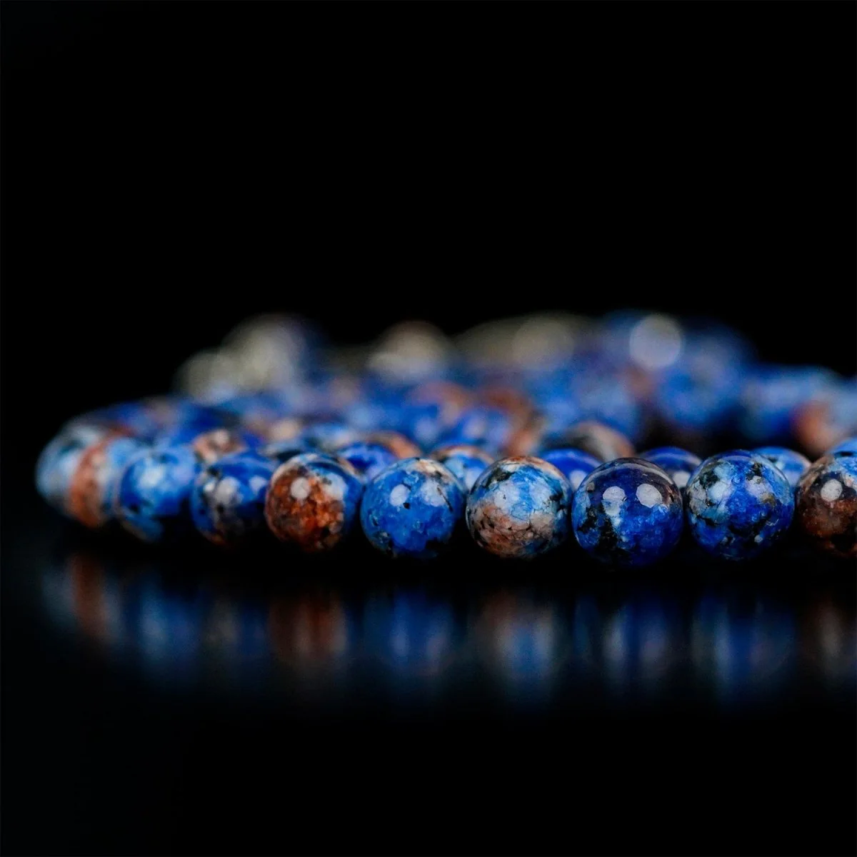Islamic Prayer Beads - Aqua Blue & Black Speckled Dhikr Beads - Image 5