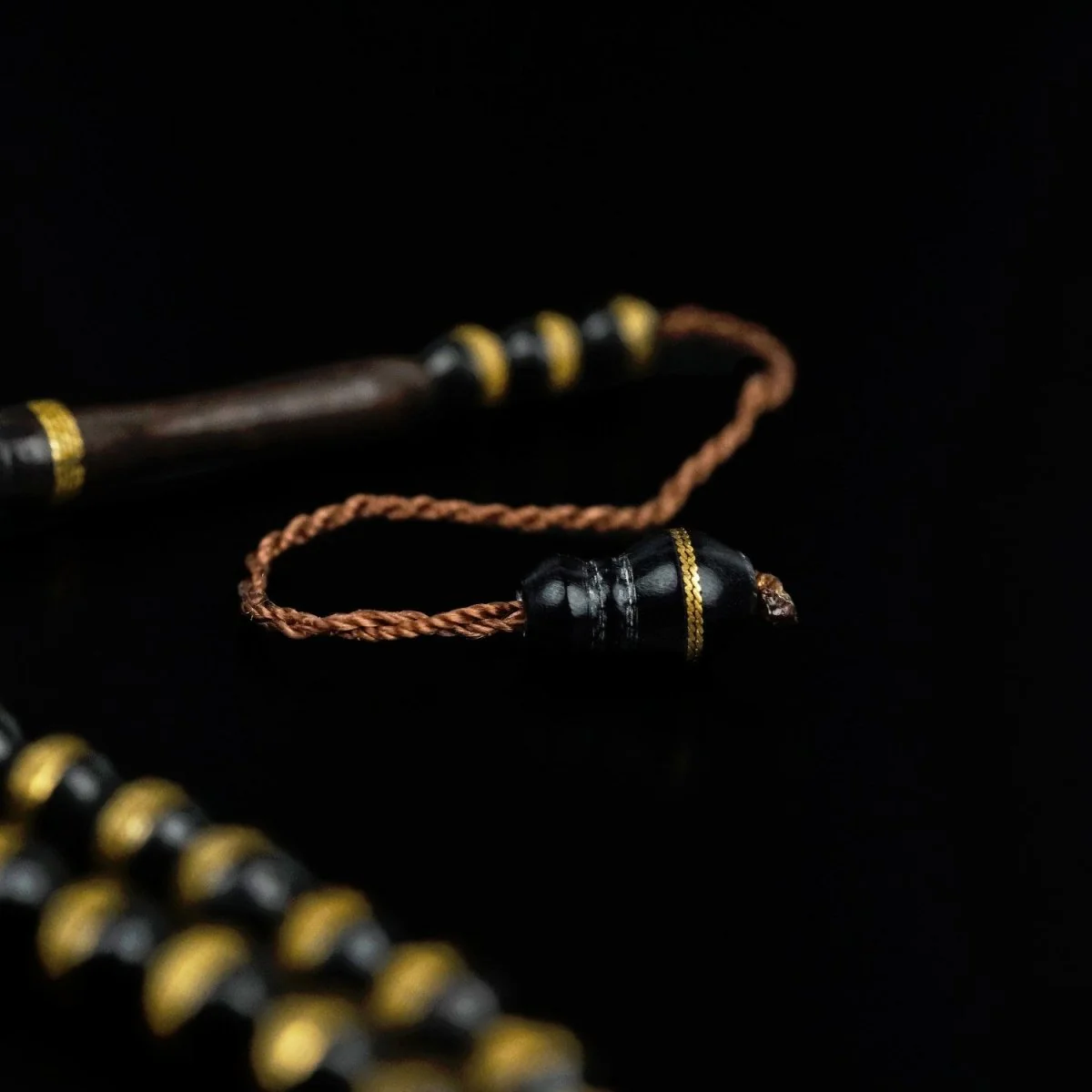 Islamic Prayer Beads | Engraved Kuka - Wooden Dhikr Misbaha - Image 3