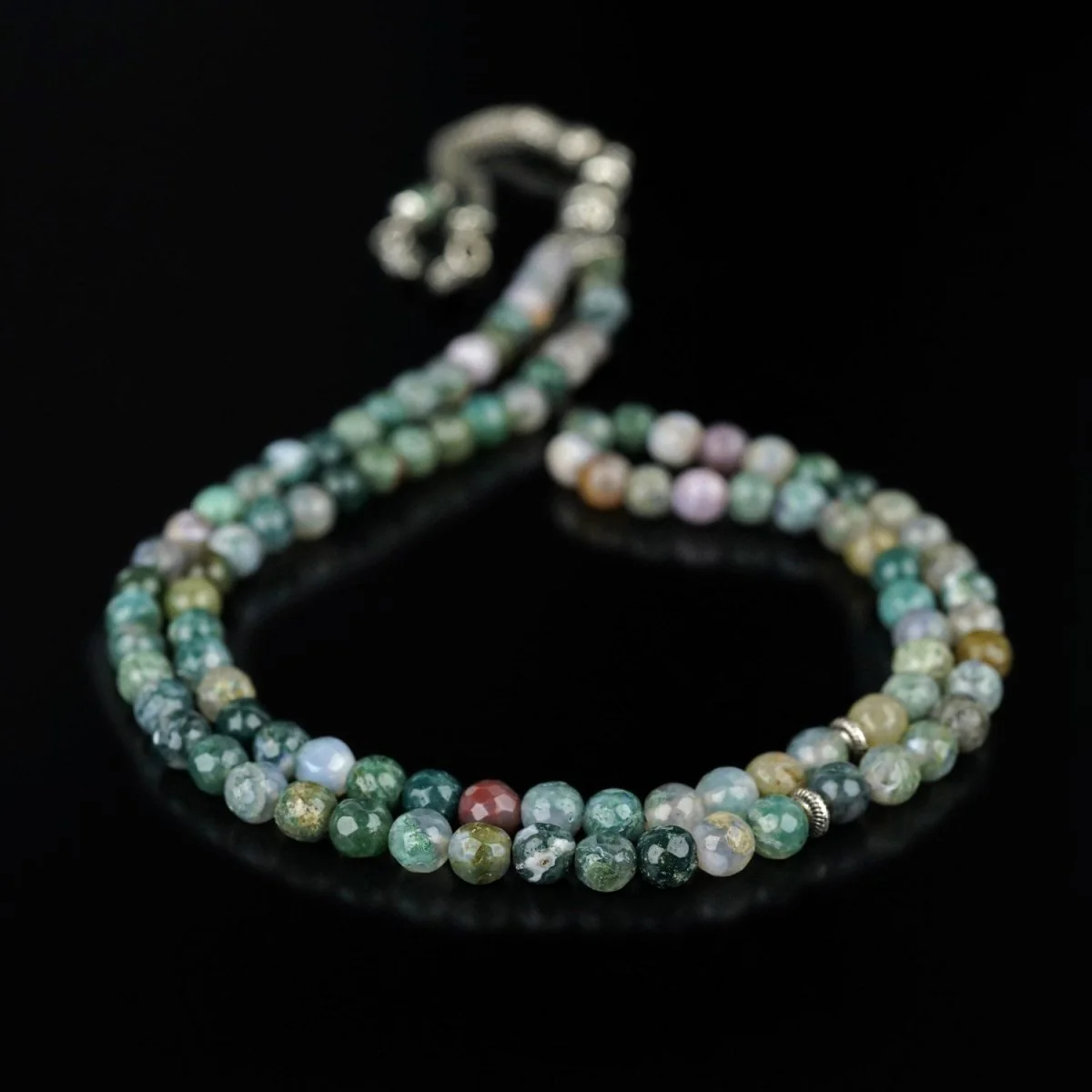 Islamic Prayer Beads-Indian Agate Stone Beads Tasbeeh - Image 2