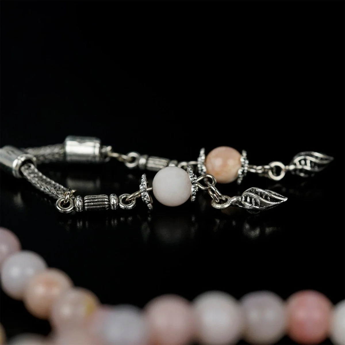Islamic Prayer Beads - Pastel Pink Opal Stone Beads | Dhikr Rosary - Image 3