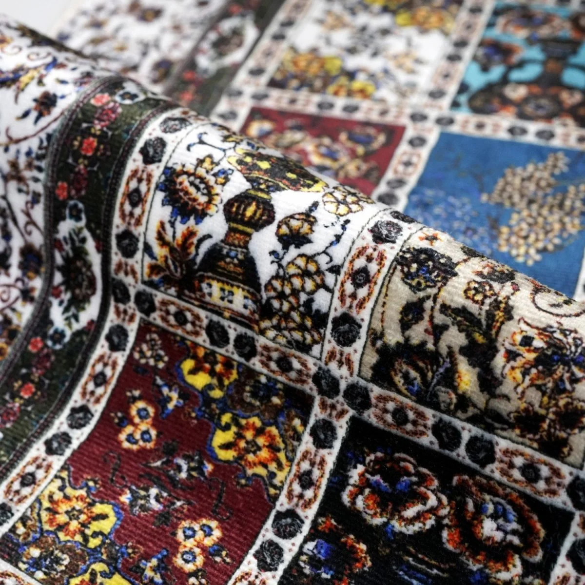 Islamic Prayer Mat Multicolor Patchwork Style - Image 2