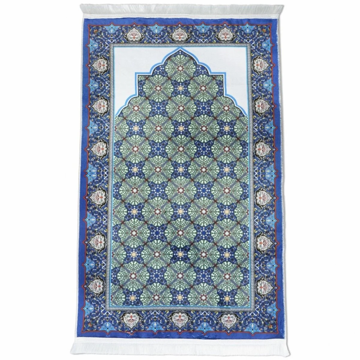Islamic Prayer Rugs - Blue & Green Tile Patterns