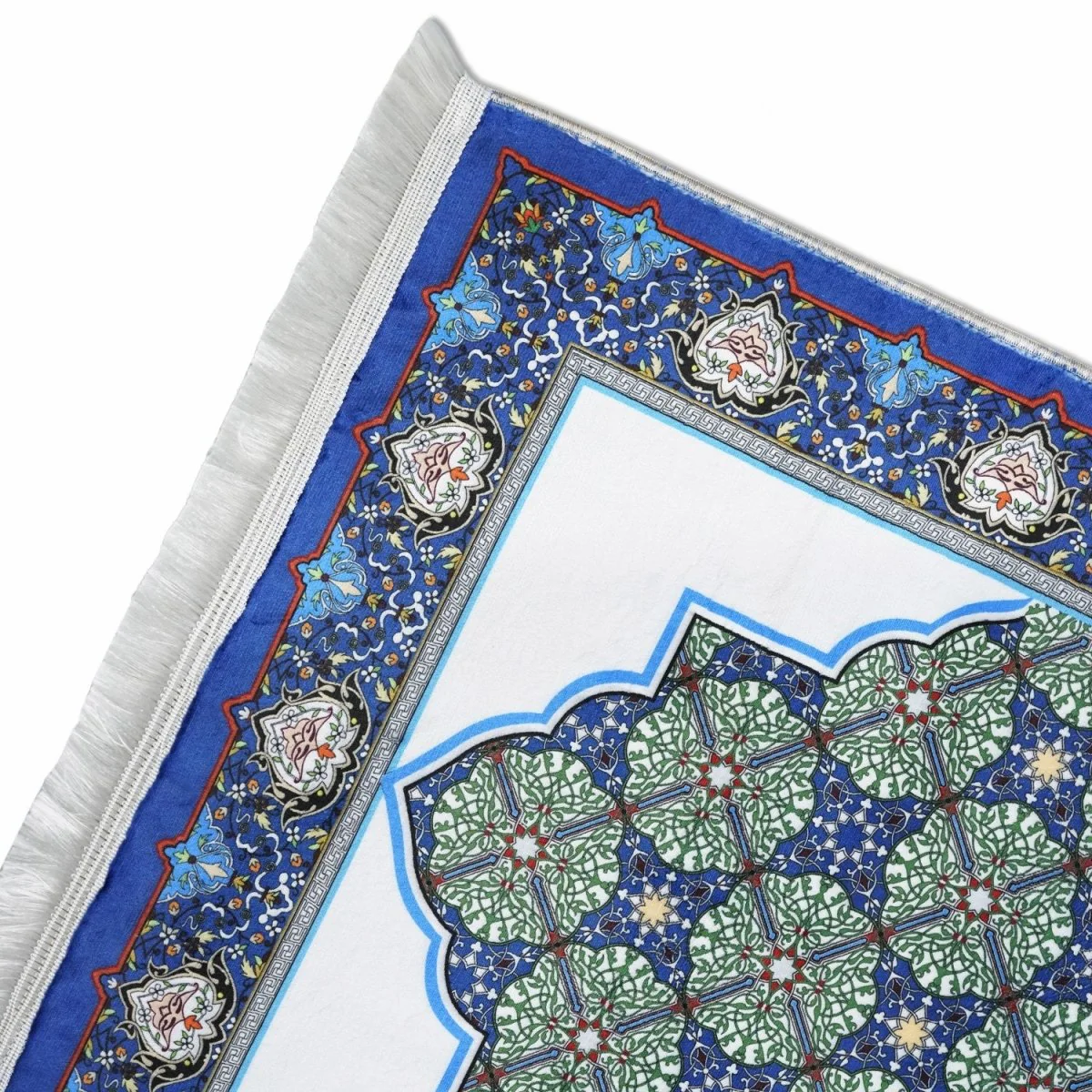 Islamic Prayer Rugs - Blue & Green Tile Patterns - Image 6