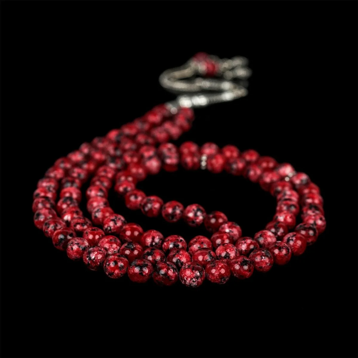 Islamic Praying Beads - Deep Red & Black Classic Pray Tasbeeh