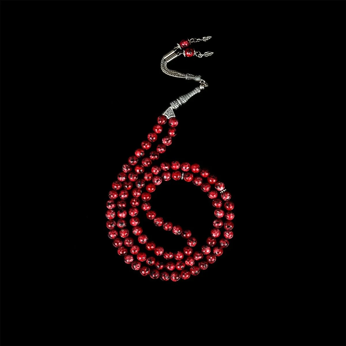 Islamic Praying Beads - Deep Red & Black Classic Pray Tasbeeh - Image 6