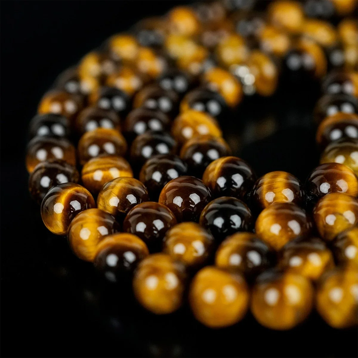 Islamic Prayer Beads - Golden Brown Tiger’s Eye Stone Beads Tasbeeh - Image 5