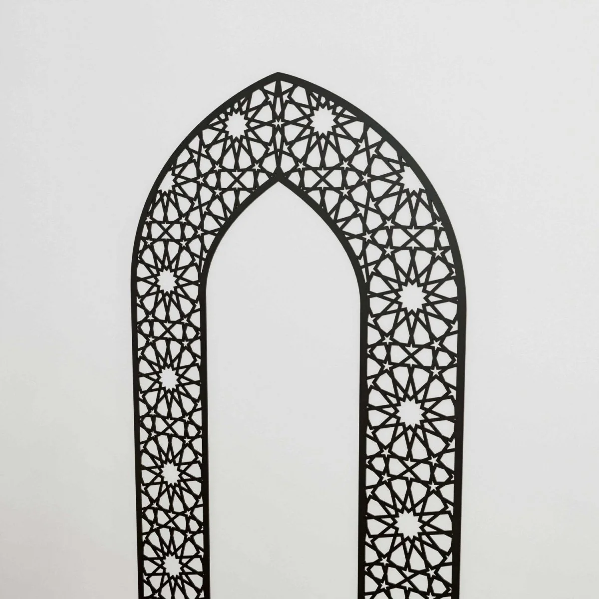 Islamic Wooden Mihrab Decor - Prayer Room Ideas | 12-Pointed Star Motif - Image 3
