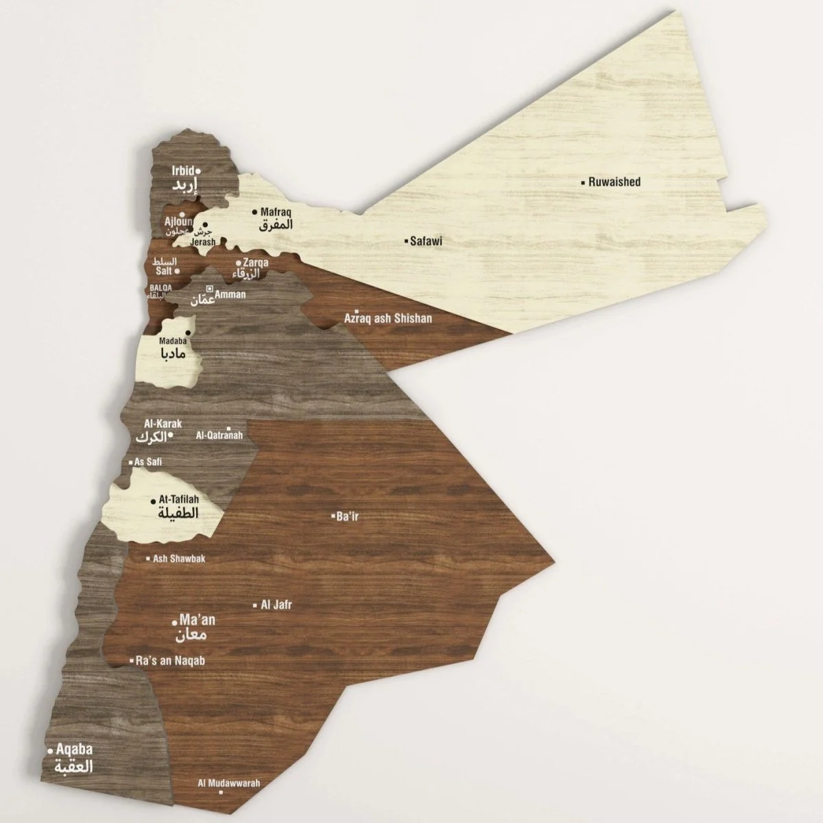 Jordan Map Wall Decor – Wooden Country Maps