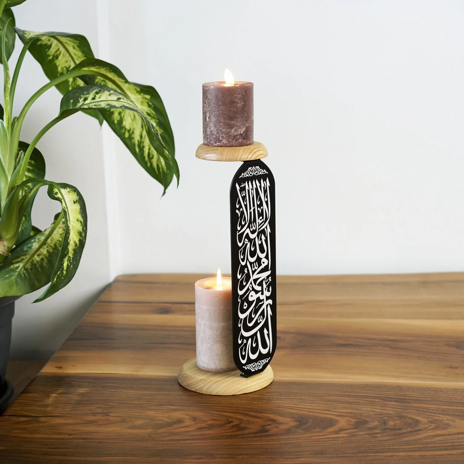 Kalima Tawheed Islamic Candleholder - UV Print Tabletop Decor for Muslim Homes - Image 6