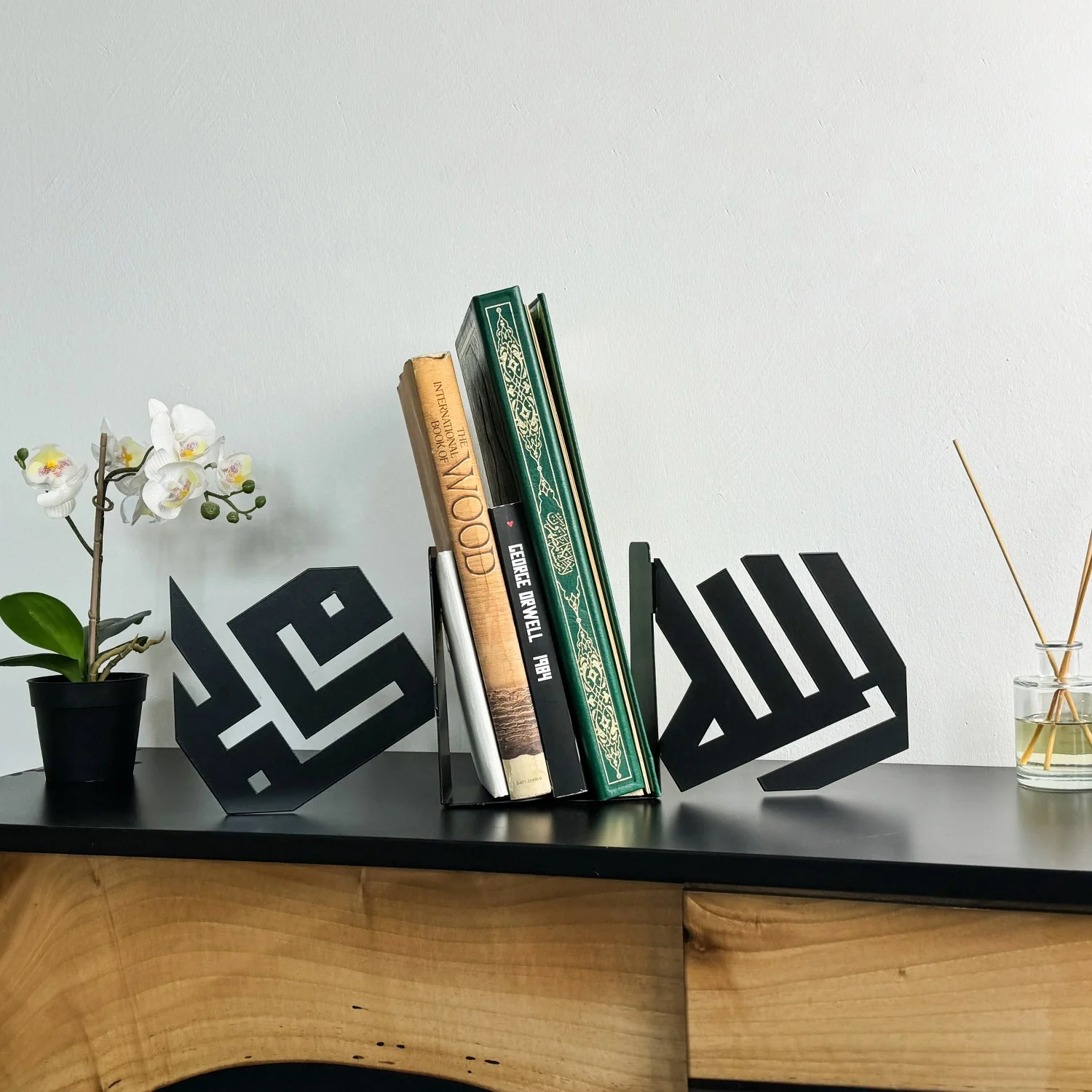 Allah (C.C.) and Mohammad (PBUH) Bookend - Kufic Calligraphy, Islamic Home Decor - Image 14