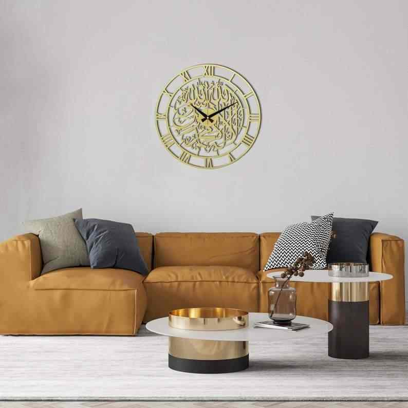 First Kalima | Metal Wall Clock - Islamic Home Art - Image 6