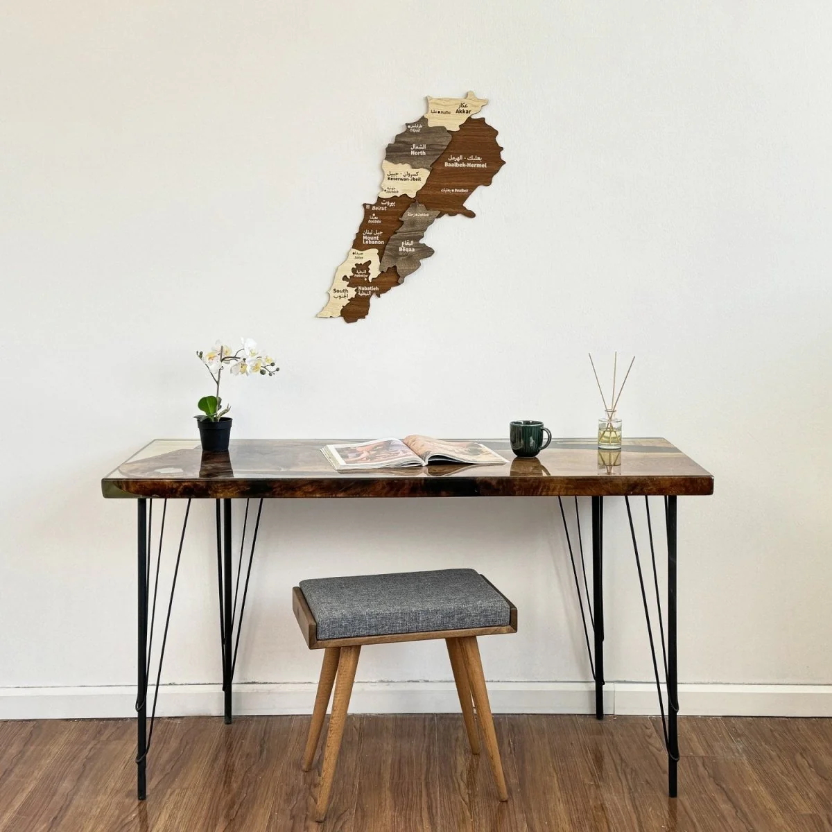 Lebanon Wooden Wall Map, Wood Islamic Wall Art Decor - Image 7