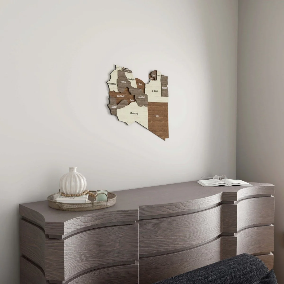 Libya Map Wall Art - Wooden Decor for Your Living Space - Image 4
