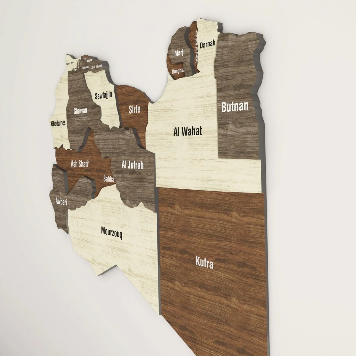 Libya Map Wall Art - Wooden Decor for Your Living Space - Image 5