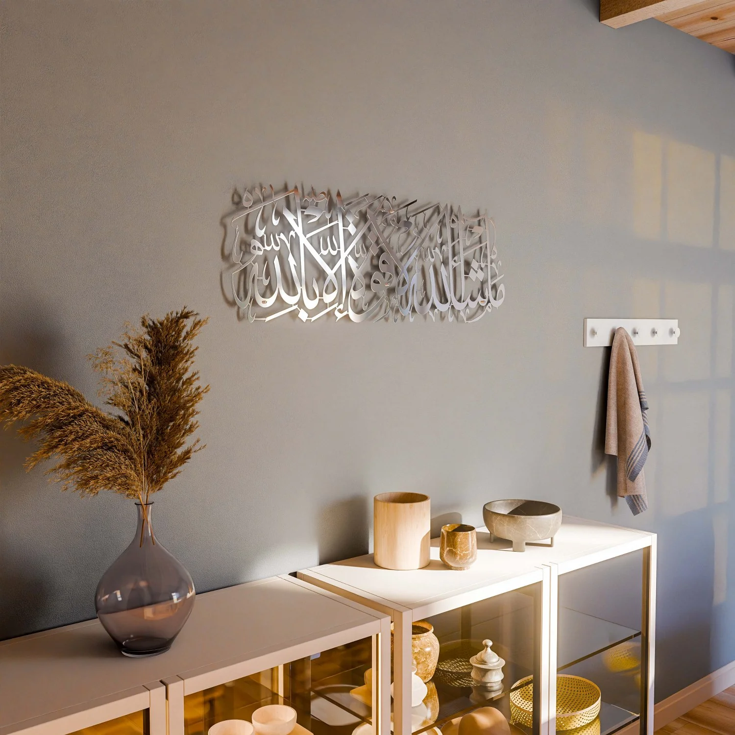 Mashallah La Quwwata illa Bi-llahi Metal Islamic Wall Art - Image 10