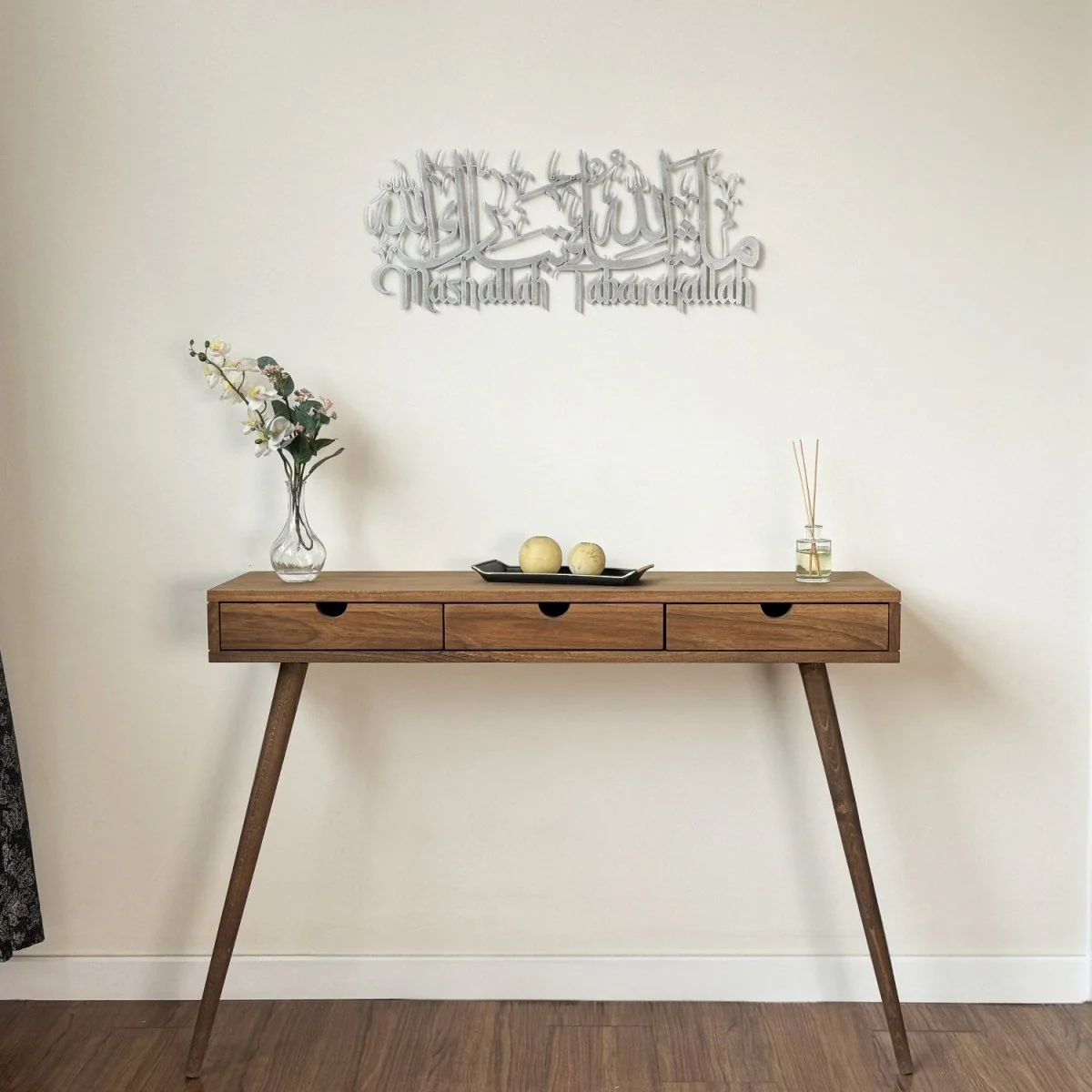 Mashallah Tabarakallah Metal Islamic Wall Art - Latin & Arabic Calligraphy - Image 13