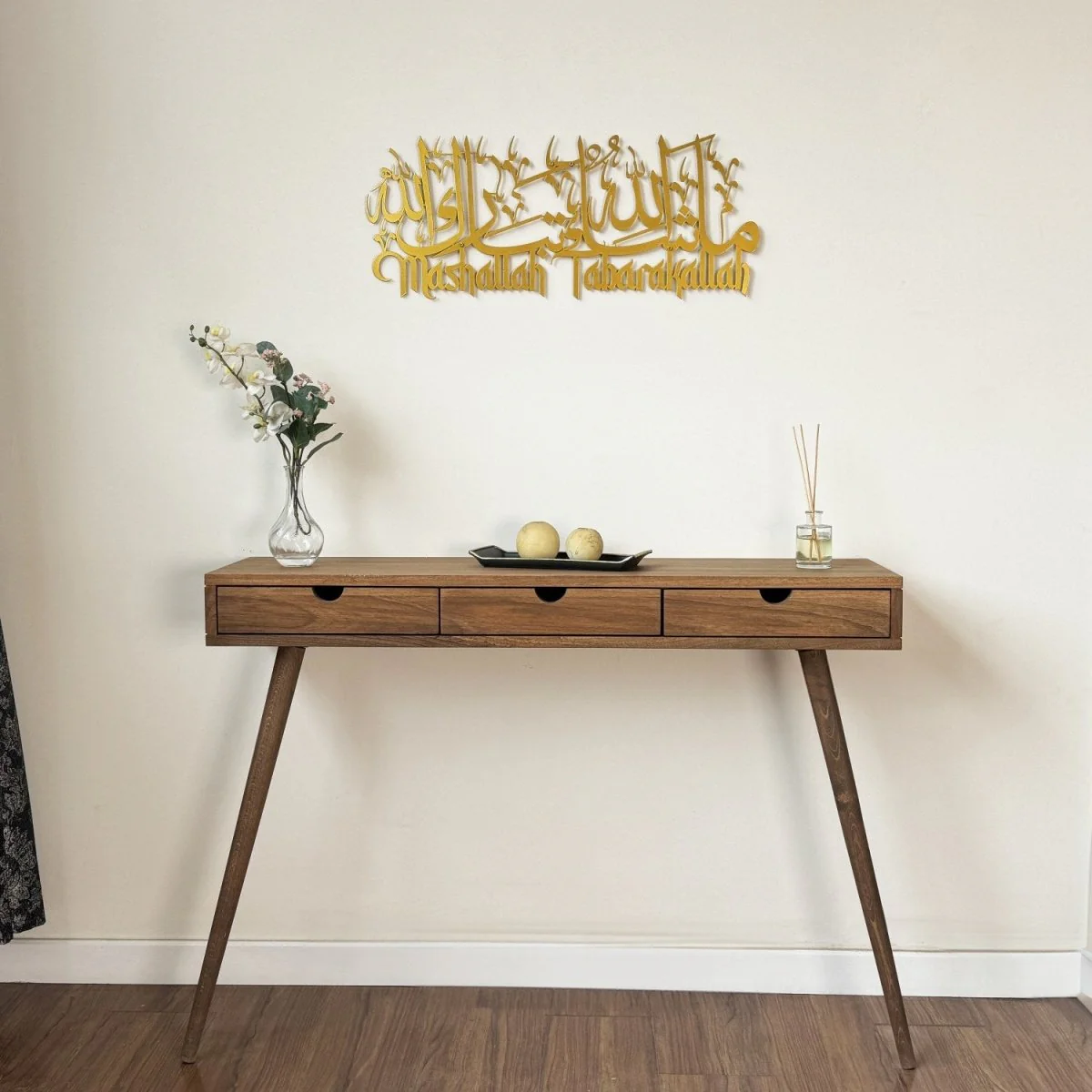 Mashallah Tabarakallah Metal Islamic Wall Art - Latin & Arabic Calligraphy - Image 9