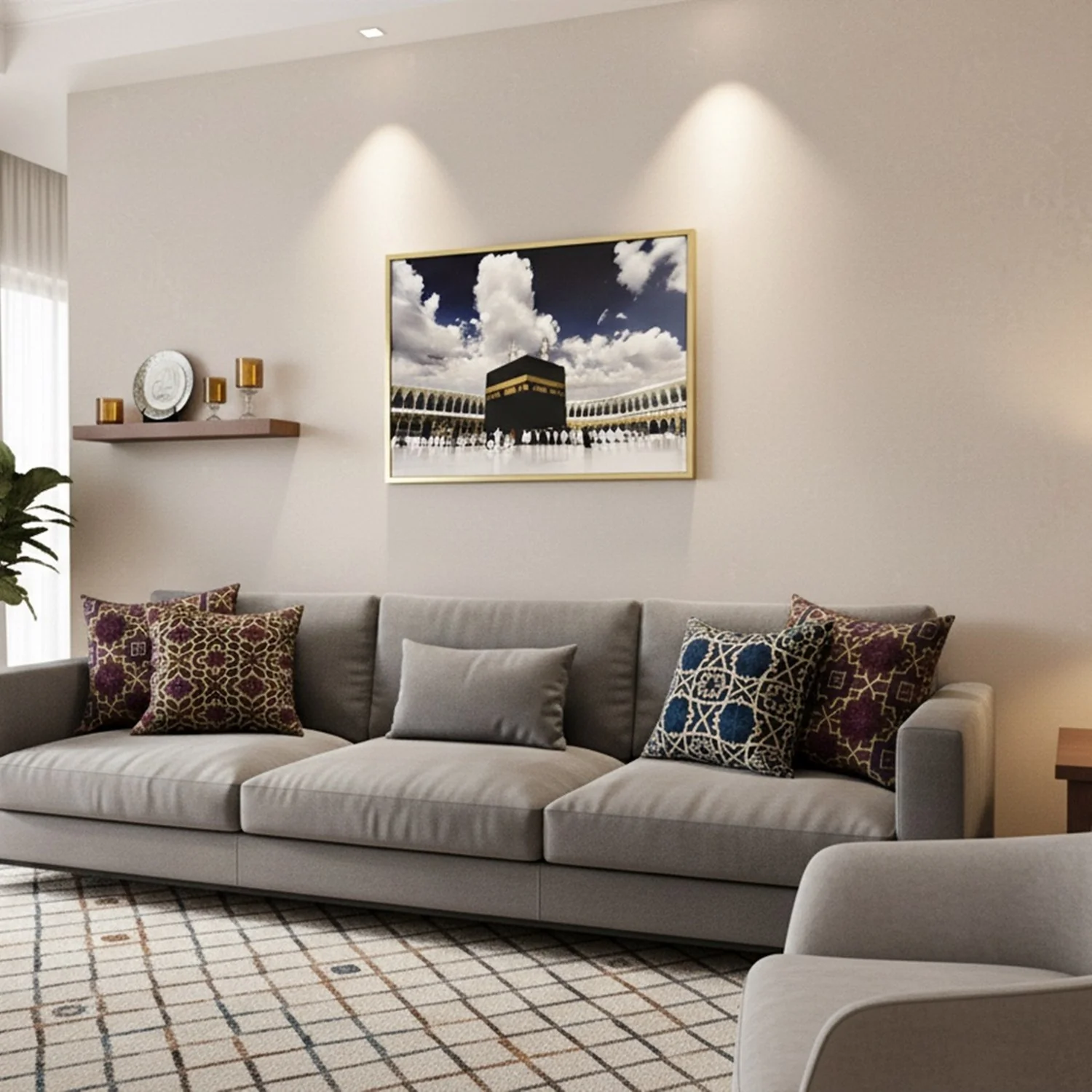 Masjid Al Haram (Kaaba, Bayt Allah) - Islamic Wall Art | Light Box Fabric Painting - Image 10