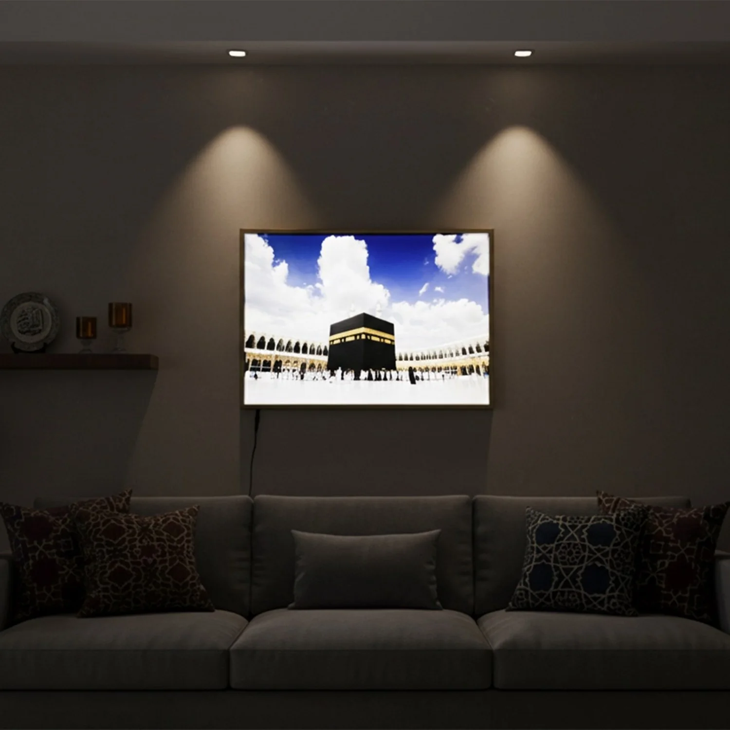 Masjid Al Haram (Kaaba, Bayt Allah) - Islamic Wall Art | Light Box Fabric Painting - Image 12