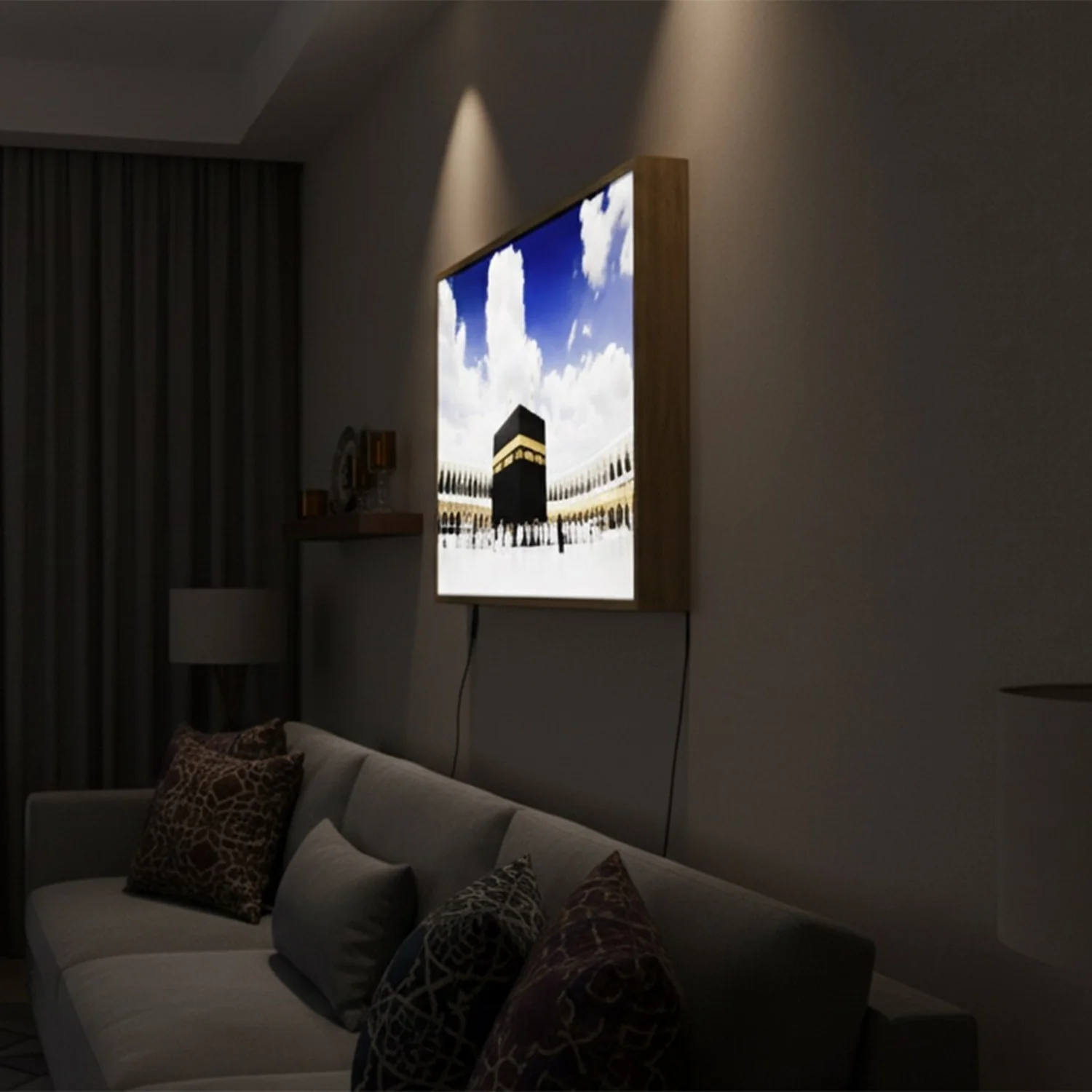 Masjid Al Haram (Kaaba, Bayt Allah) - Islamic Wall Art | Light Box Fabric Painting - Image 13