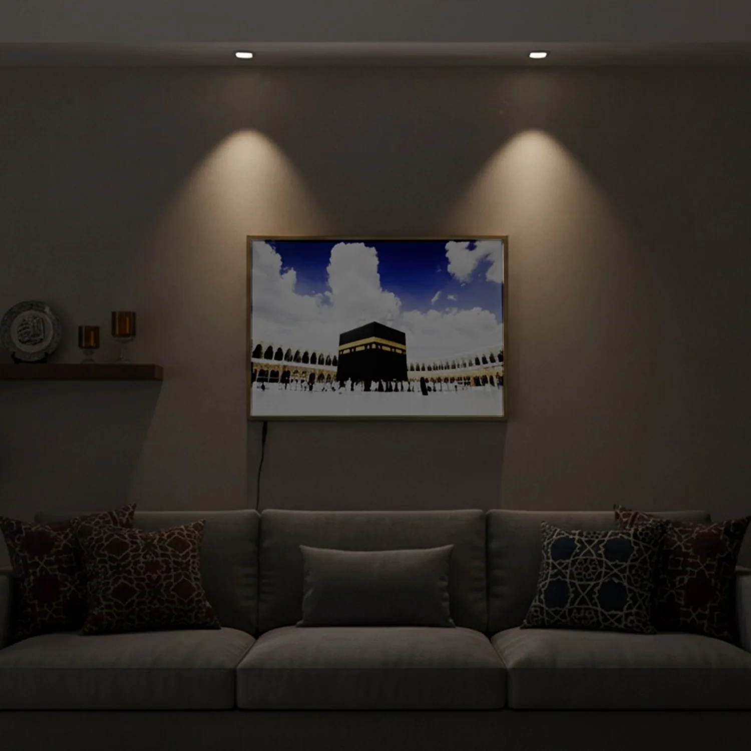 Masjid Al Haram (Kaaba, Bayt Allah) - Islamic Wall Art | Light Box Fabric Painting - Image 6