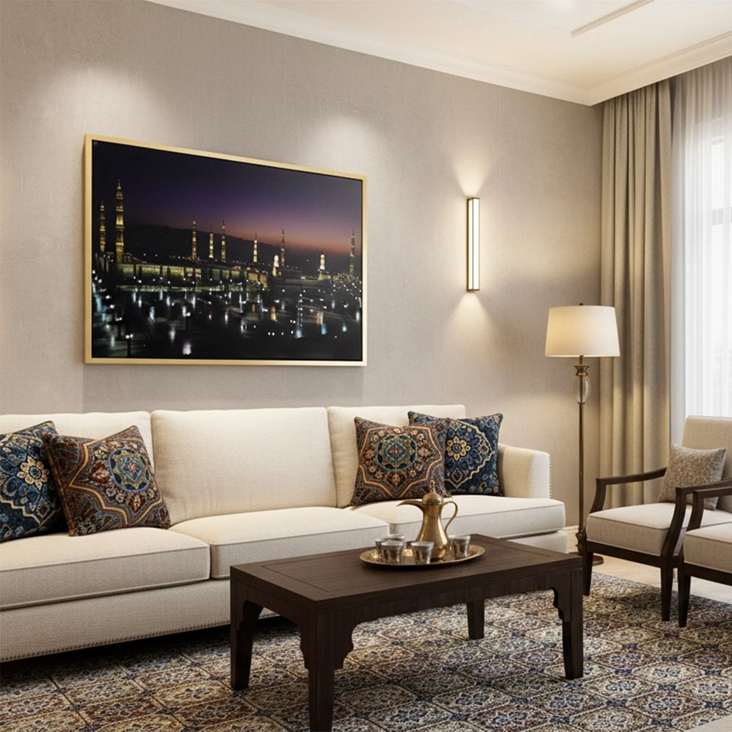 Masjid An Nabawi - Islamic Wall Art Decor | LED Lighted Fabric Printing - Image 10