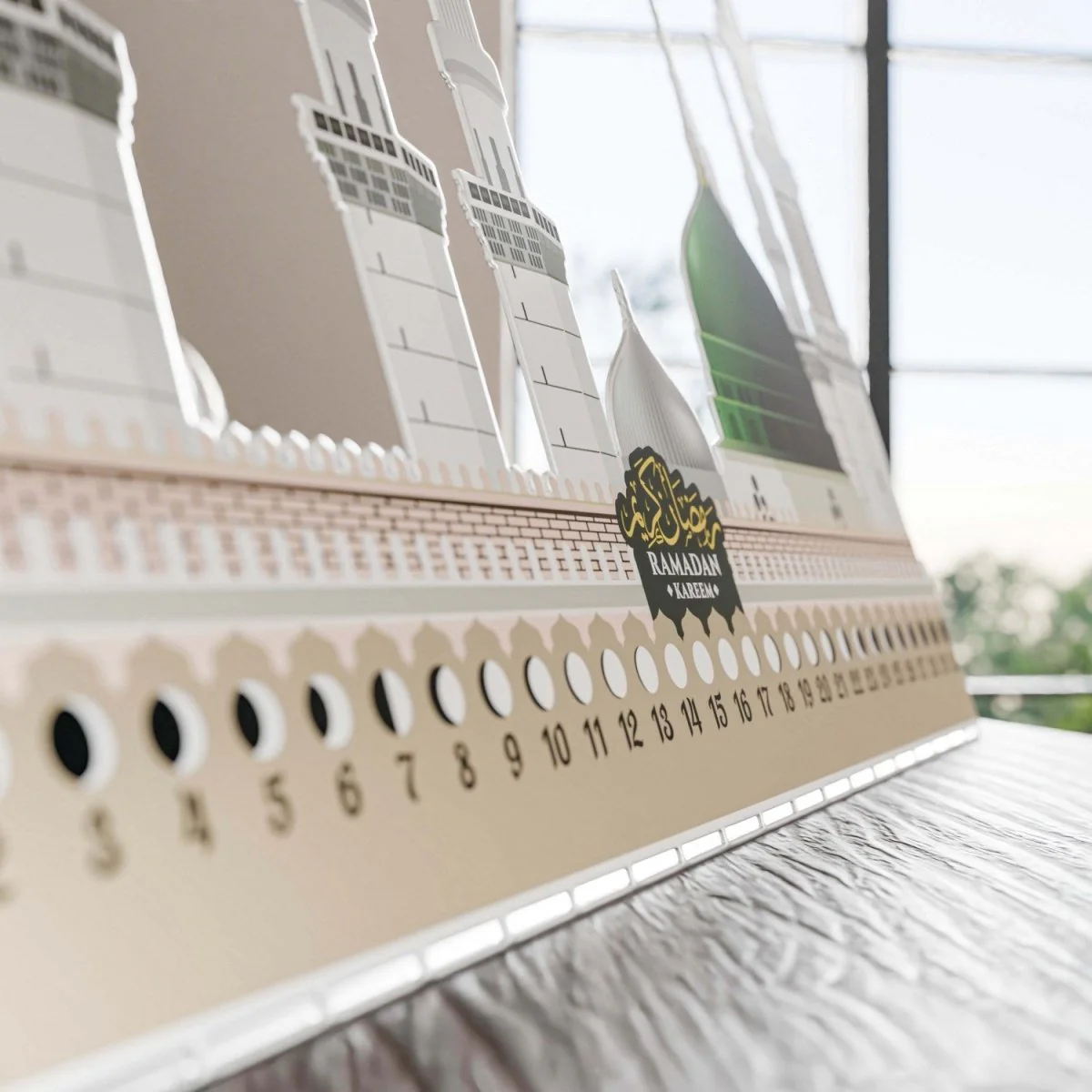 Ramadan Calendar - Islamic Table Decor | Ramadan Kareem&Masjid-An Nabawi Design - Image 3