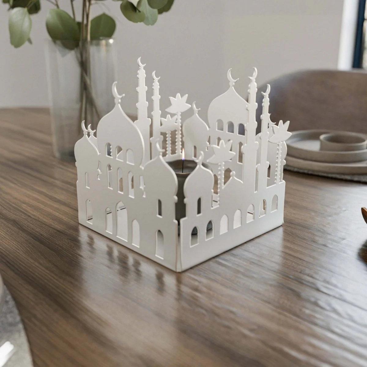 Metal Candle Holder with Masjid Motif - Islamic Home Decor - Image 14