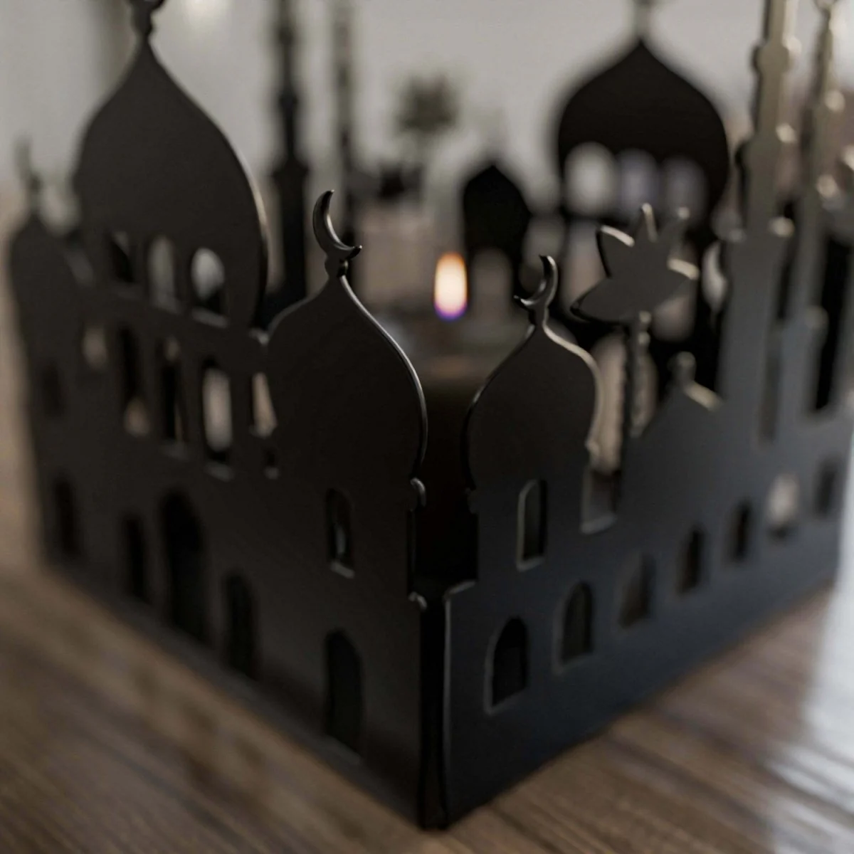 Metal Candle Holder with Masjid Motif - Islamic Home Decor - Image 19