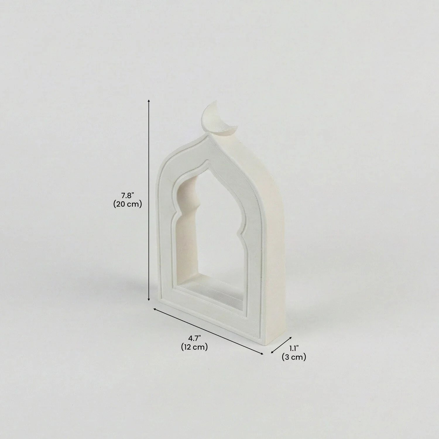 Mihrab Stone Arch with Crescent Moon – Minimalist Islamic Decor - Image 4