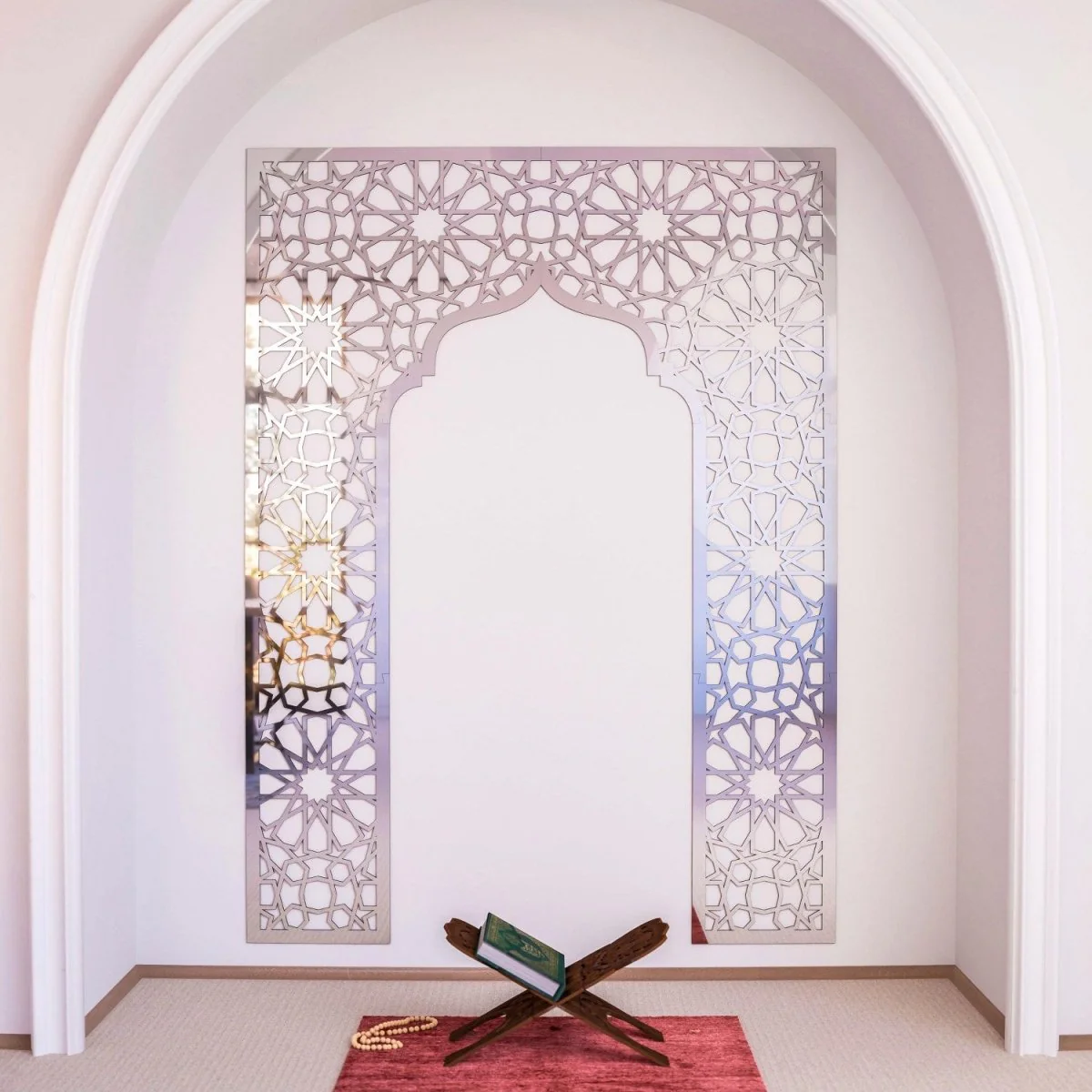 Mihrab Wooden Muslim Home Decor – Prayer Room Ideas | Islamic Wall Art