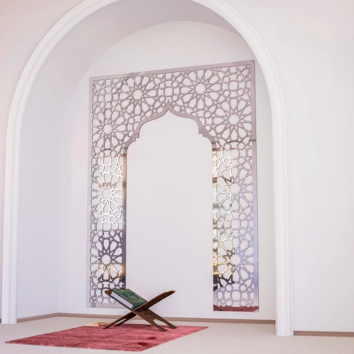 Mihrab Wooden Muslim Home Decor – Prayer Room Ideas | Islamic Wall Art - Image 14