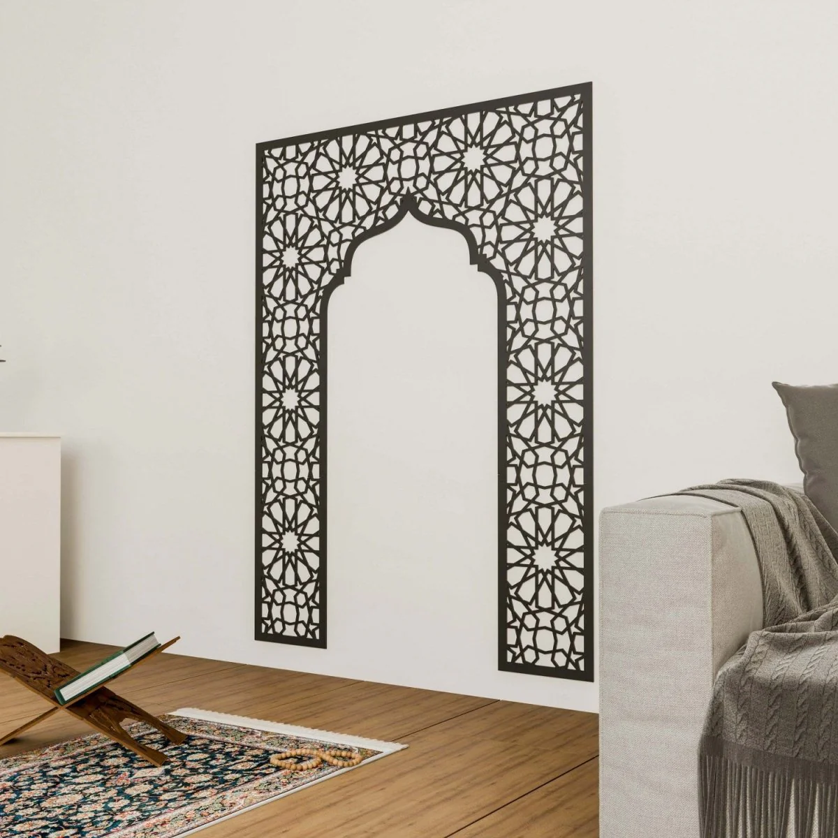 Mihrab Wooden Muslim Home Decor – Prayer Room Ideas | Islamic Wall Art - Image 8